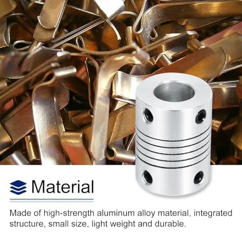 uxcell 2Pcs 10mm to 10mm Aluminum Alloy Shaft Coupling L25xD19 Flexible Coupler Beam with Hex Wrench | Precision Alignment for 3D Printers & CNC thumbnail 5