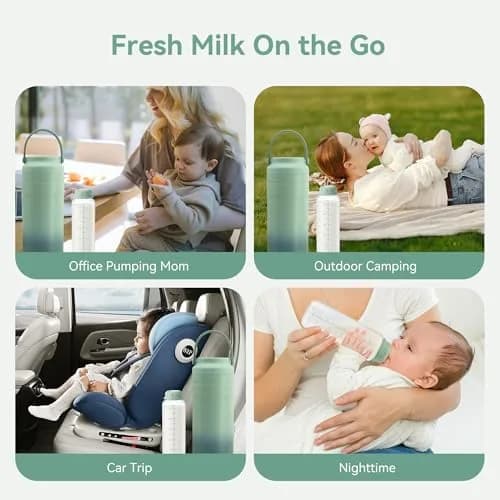 TOVVILD 11oz Breastmilk Storage Bottles (325ml) - 4 Pack | BPA-Free & Leakproof for Momcozy Coolers thumbnail 6