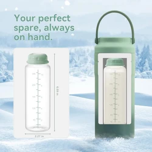 TOVVILD 11oz Breastmilk Storage Bottles (325ml) - 4 Pack | BPA-Free & Leakproof for Momcozy Coolers thumbnail 2
