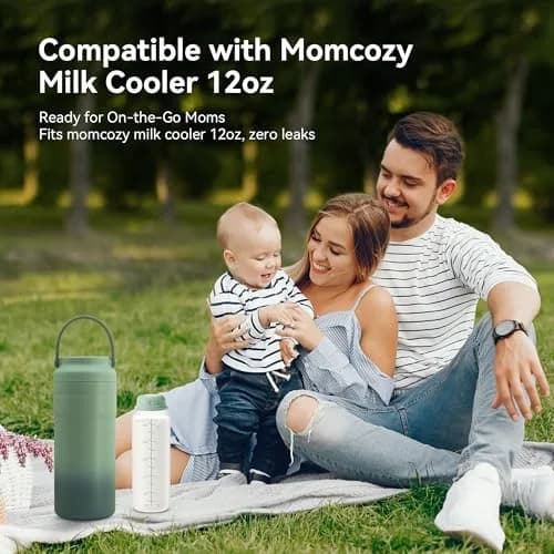 TOVVILD 11oz Breastmilk Storage Bottles (325ml) - 4 Pack | BPA-Free & Leakproof for Momcozy Coolers thumbnail 3