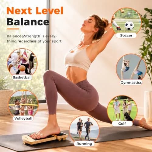 Frgofl Adjustable Balance Board for Ankle Strengthening & Physical Therapy | 0.27 kg (0.6 lb) thumbnail 7