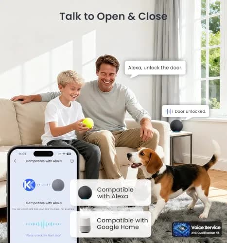 Veise VE027-K WiFi Smart Deadbolt Lock Set with 2 Knobs, Matte Black | Remote Control & Fingerprint Access thumbnail 4