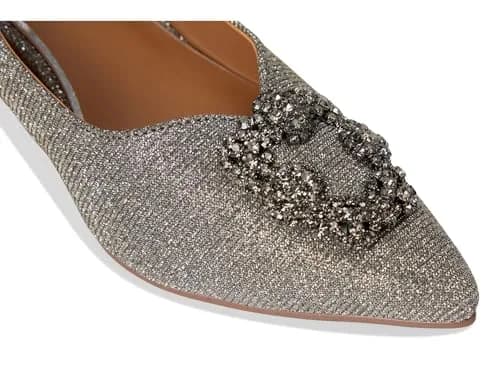 J. Reneé Ezara Women's Pewter Pumps 8 Medium | Pointed Toe Slip-On with Memory Foam thumbnail 6