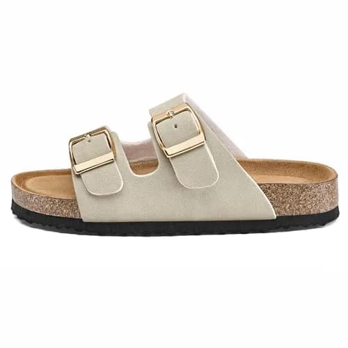 K KomForme Kids Slide Sandals with Cork Footbed & Arch Support, Size 4 Big Kid (US 4, 21.5 cm) | Adjustable Straps for All-Day Comfort thumbnail 4