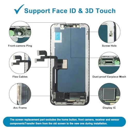 SIMDOG OLED Screen Replacement for iPhone X (5.8-inch) | Full HD Display with 3D Touch thumbnail 4