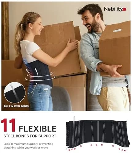 Nebility Waist Trainer for Women Zipper Corset Shapewear Faja Body Shaper Small | Tummy Control with 11 Steel Bones for Back Support thumbnail 4