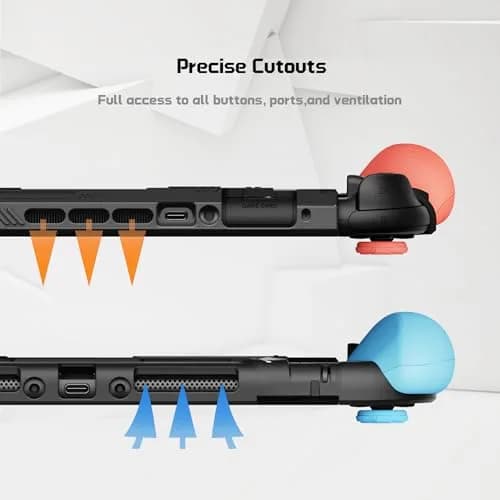 playvital Beyond-Grip Dockable Case for Nintendo Switch 2 (Blue & Orange) with Interchangeable Grips & Thumbstick Caps | 12cm (4.7in) x 8.7cm (3.4in) x 1.8cm (0.7in) thumbnail 9
