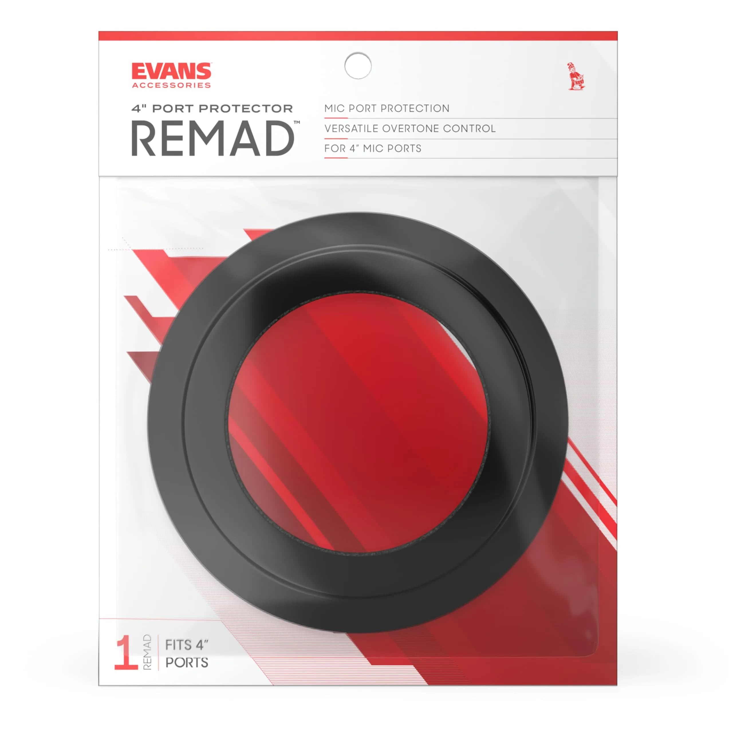 Evans REMAD Port Hole Protector for Bass Drum, 4 inch | External damping device for bass drums - main product image