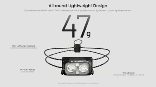 Nitecore NU25 MCT 400 Lumen Headlamp | Lightweight USB-C Rechargeable Outdoor Light with Multi-Color Temperatures thumbnail 4