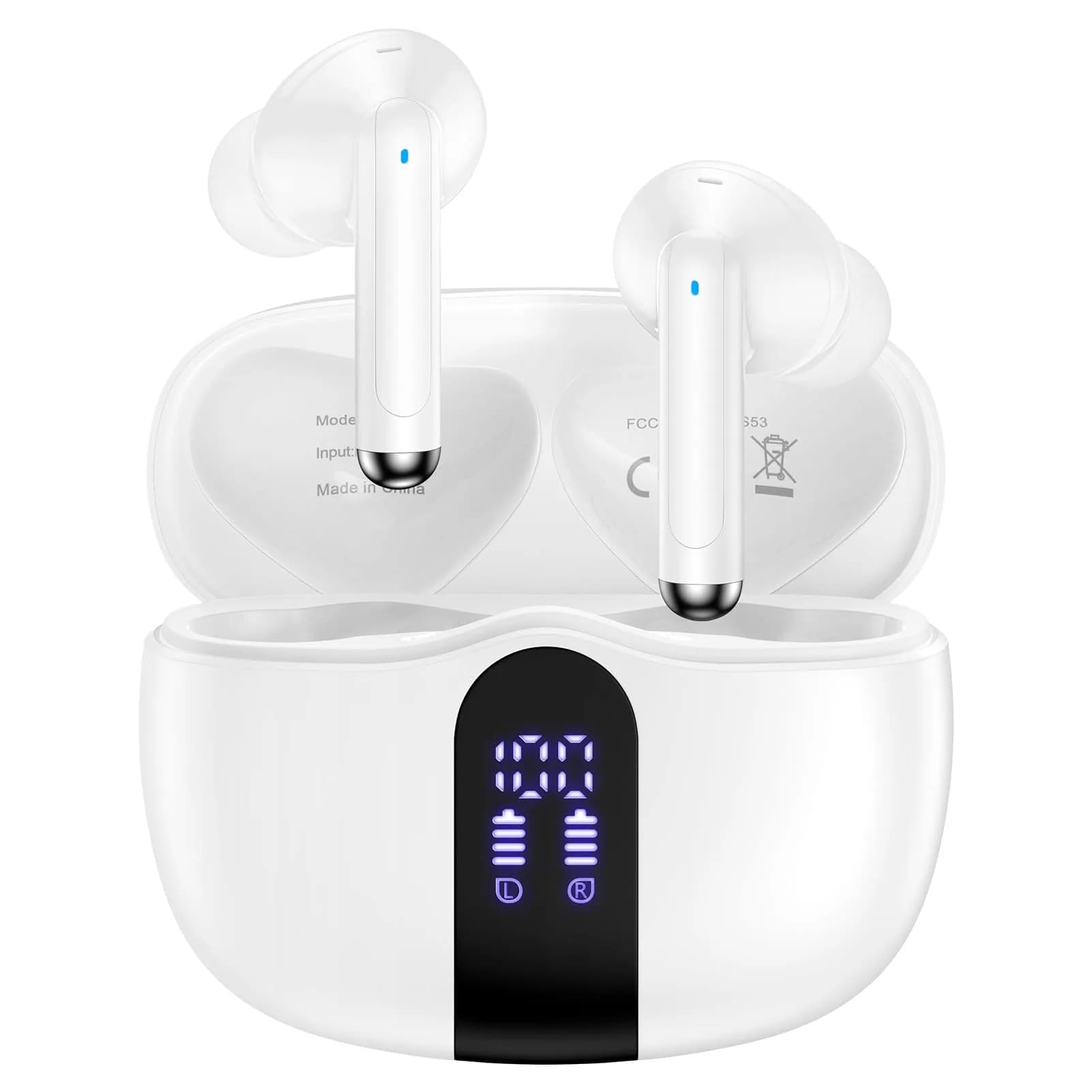 VIFIGEN USB C Headphones for iPhone 15/16/17 Series, iPad, Samsung Galaxy S24-S26, Pixel 8-10, LG, OnePlus | White Wired In-Ear Earbuds with Mic — White-3