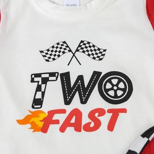 Coyciu Baby Boy's 2nd Birthday Outfit - Fast Two Race Car Set (18-24 Months) thumbnail 5