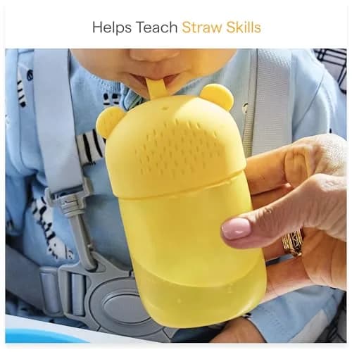 Munchkin Gentle Transition Honey Bear Straw Cup 255ml (9 Oz) | BPA-Free Silicone for Babies 6+ Months thumbnail 2