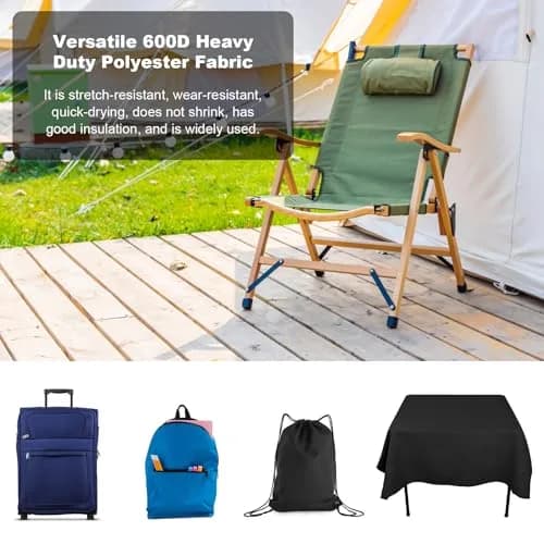 TeeLiy Waterproof Canvas Fabric by The Yard 600D Upholstery Outdoor Fabric 58" W x 36" L (1 Yard, Rust) | Durable Polyester for DIY & Outdoor Use thumbnail 5