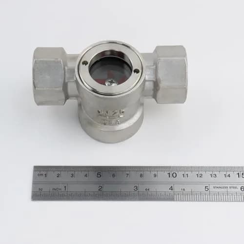 Antrader 1" NPT Female 304 Stainless Steel Sight Flow Indicator with Impeller DN25 (1" NPT Female) thumbnail 4