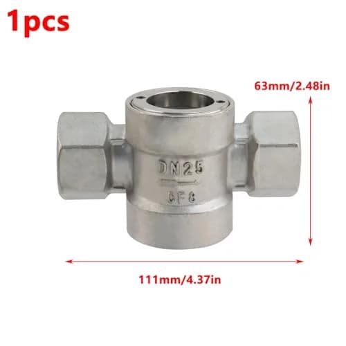 Antrader 1" NPT Female 304 Stainless Steel Sight Flow Indicator with Impeller DN25 (1" NPT Female) thumbnail 2