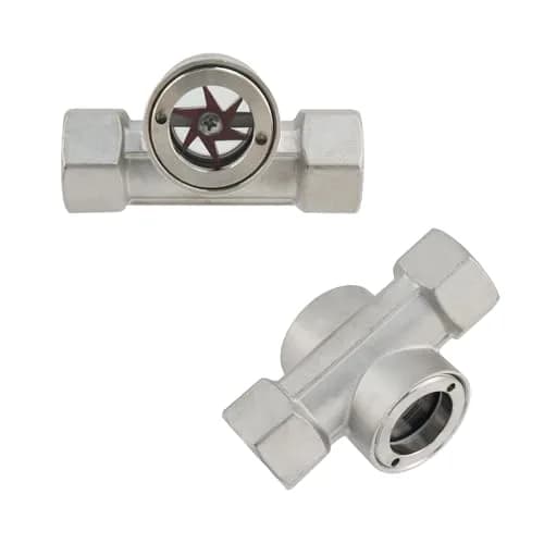 Antrader 1" NPT Female 304 Stainless Steel Sight Flow Indicator with Impeller DN25 (1" NPT Female) thumbnail 3