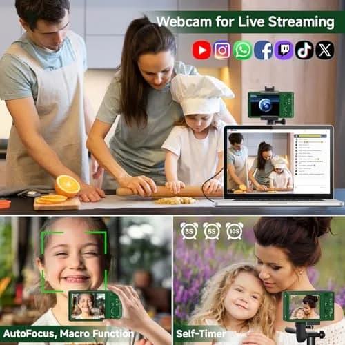 SMARTKLIK Digital Camera FHD 4K 44MP 2.8 inch Display 16x Zoom 64GB SD Card | Autofocus Compact Camera for Teens thumbnail 5