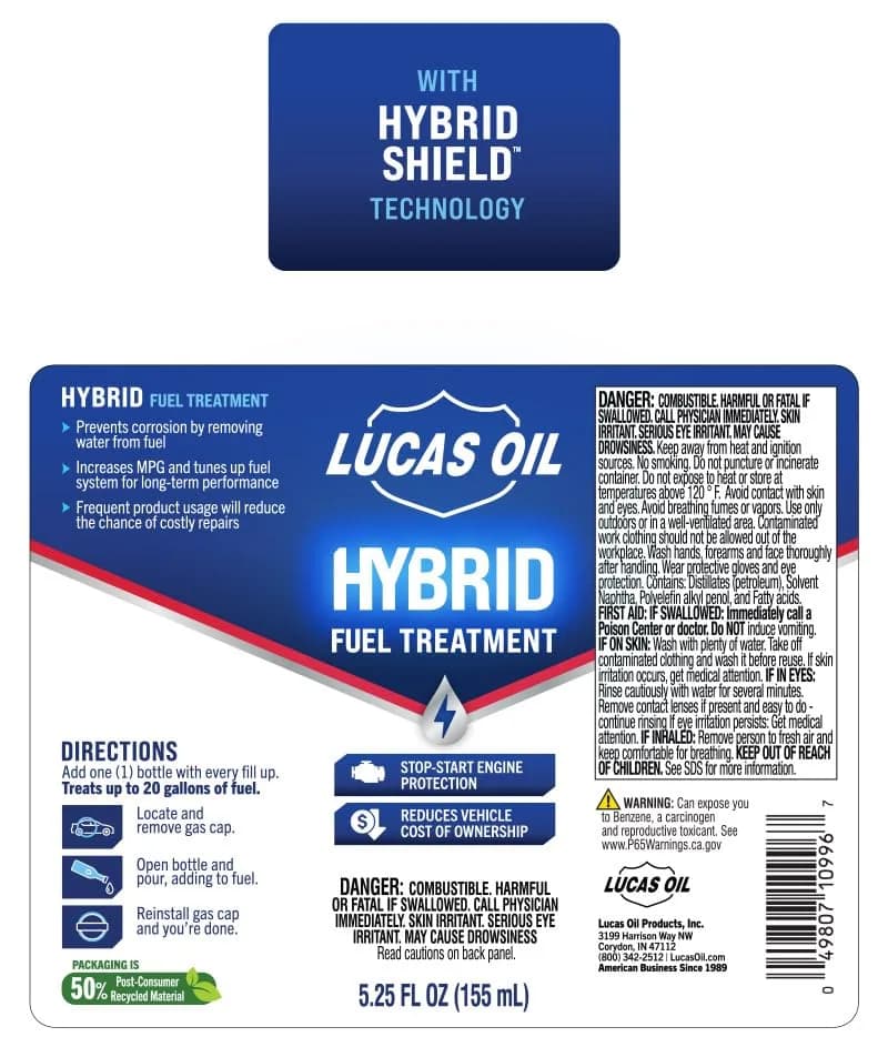 Lucas Oil Hybrid Fuel Treatment w/HybridShield™ - 5.25 oz (156 ml) Bottles (24-Pack) thumbnail 5