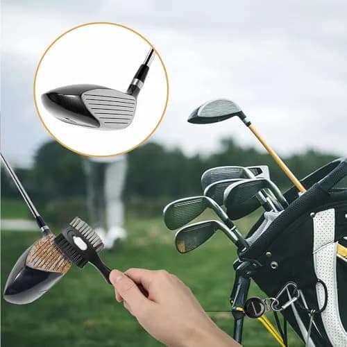 THIODOON 2 Pack Golf Club Brush and Groove Cleaner with Magnetic Keychain | Oversized Head & Retractable Spike thumbnail 7