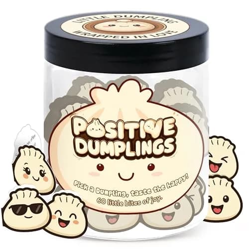 DEARMINE Positive Dumpling Jar with 60 Daily Affirmation Cards | Cute Motivation Jar for Teens — Positive Dumpling