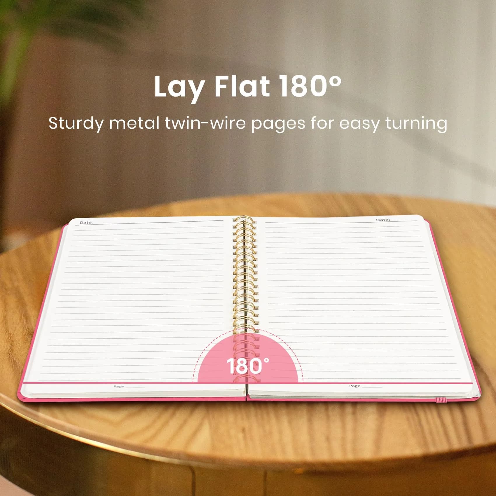 Taja Lined Spiral Journal Notebook A5 (5.7" x 7.9") | Quality Paper for Students & Professionals thumbnail 4