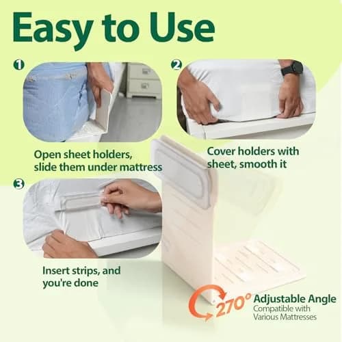 UPZLZD Sheet Holders with Non-Slip Base | Keep Sheets Firm & Tight for All Mattresses thumbnail 4