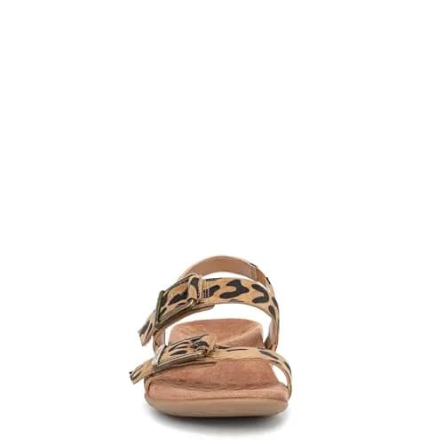 Vionic Women's Reese Sandal Tan Leopard Suede 8.5 Wide | Arch Support Orthotic Comfort thumbnail 7