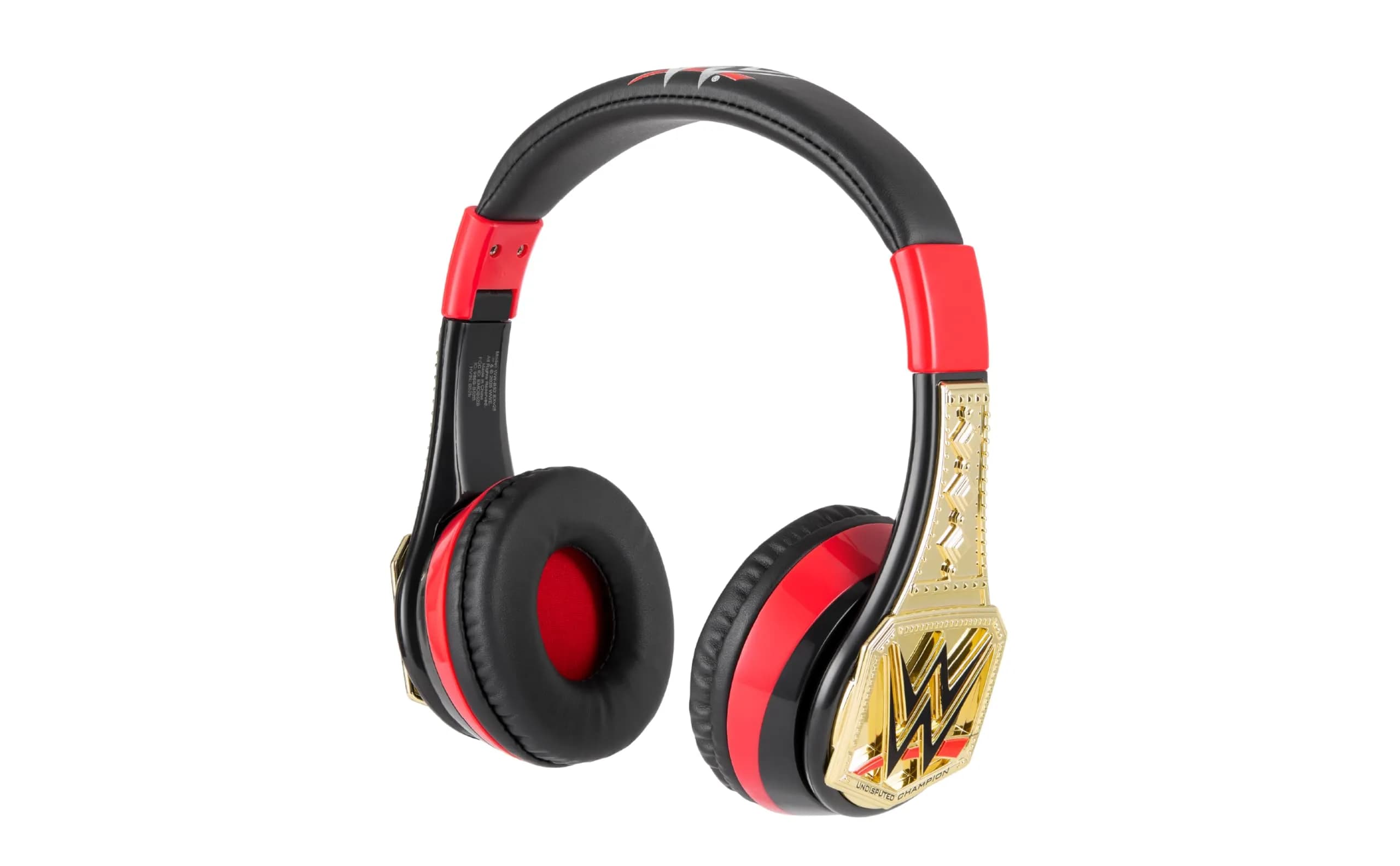 eKids WWE Bluetooth Headphones for Kids, Wireless Over-Ear Headphones with Microphone & 3.5mm Audio Cable | Kid-Friendly Volume