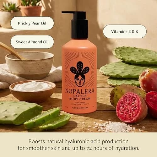 Nopalera Cactus Body Cream | Prickly Pear | Flor De Madera | 8oz | Deep Hydration & Nourishment thumbnail 4