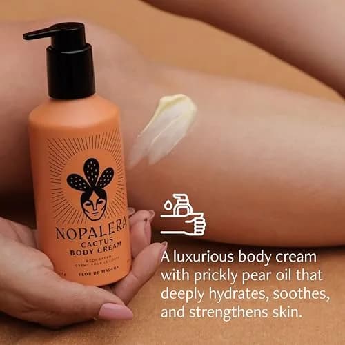 Nopalera Cactus Body Cream | Prickly Pear | Flor De Madera | 8oz | Deep Hydration & Nourishment thumbnail 3