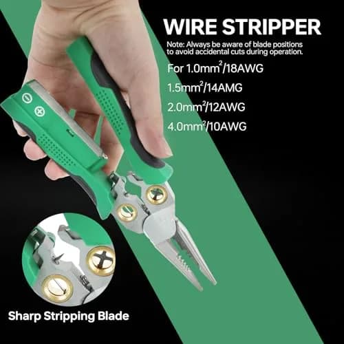 Laukowind 8 in 1 Wire Stripper with Voltage Tester | Multi-Function Electrician Tool for Safe & Efficient Wiring thumbnail 7