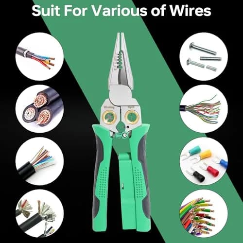 Laukowind 8 in 1 Wire Stripper with Voltage Tester | Multi-Function Electrician Tool for Safe & Efficient Wiring thumbnail 3