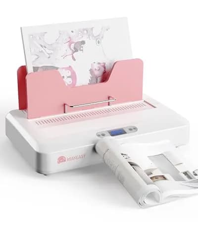 MAKEASY Pink Thermal Binding Machine 2.53 kg (5.58 lb) with 10 Binding Covers | Binds 500 Sheets thumbnail 1