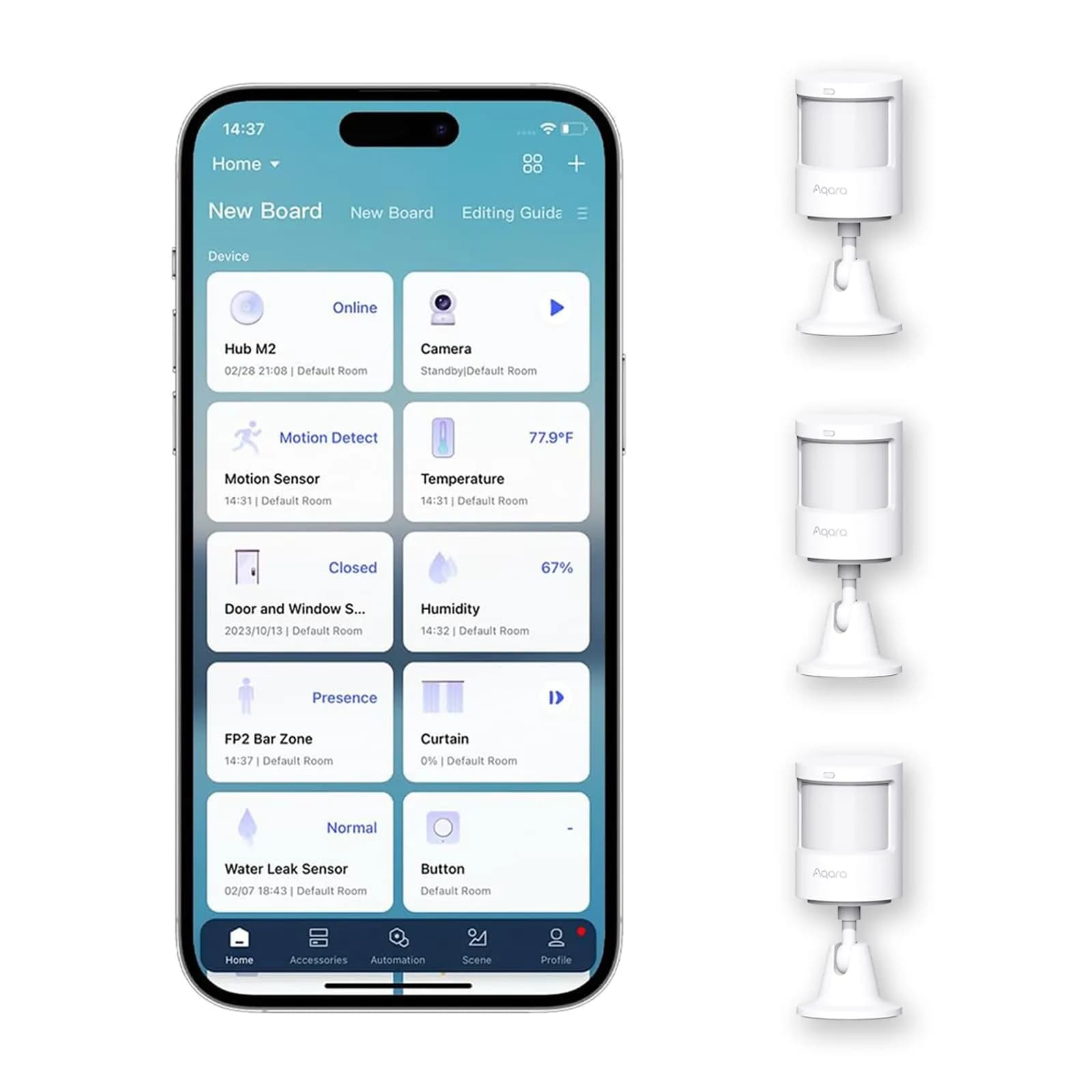 Aqara Zigbee 3.0 Motion Sensor P1 3 Pack | 5-Year Battery, 170° Detection, Adjustable Timeout - main product image