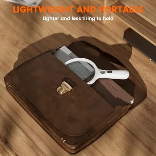 AIXPI Magnifying Glass with Light 5" Lens | Illuminated Handheld Magnifier for Seniors & Close Work thumbnail 9