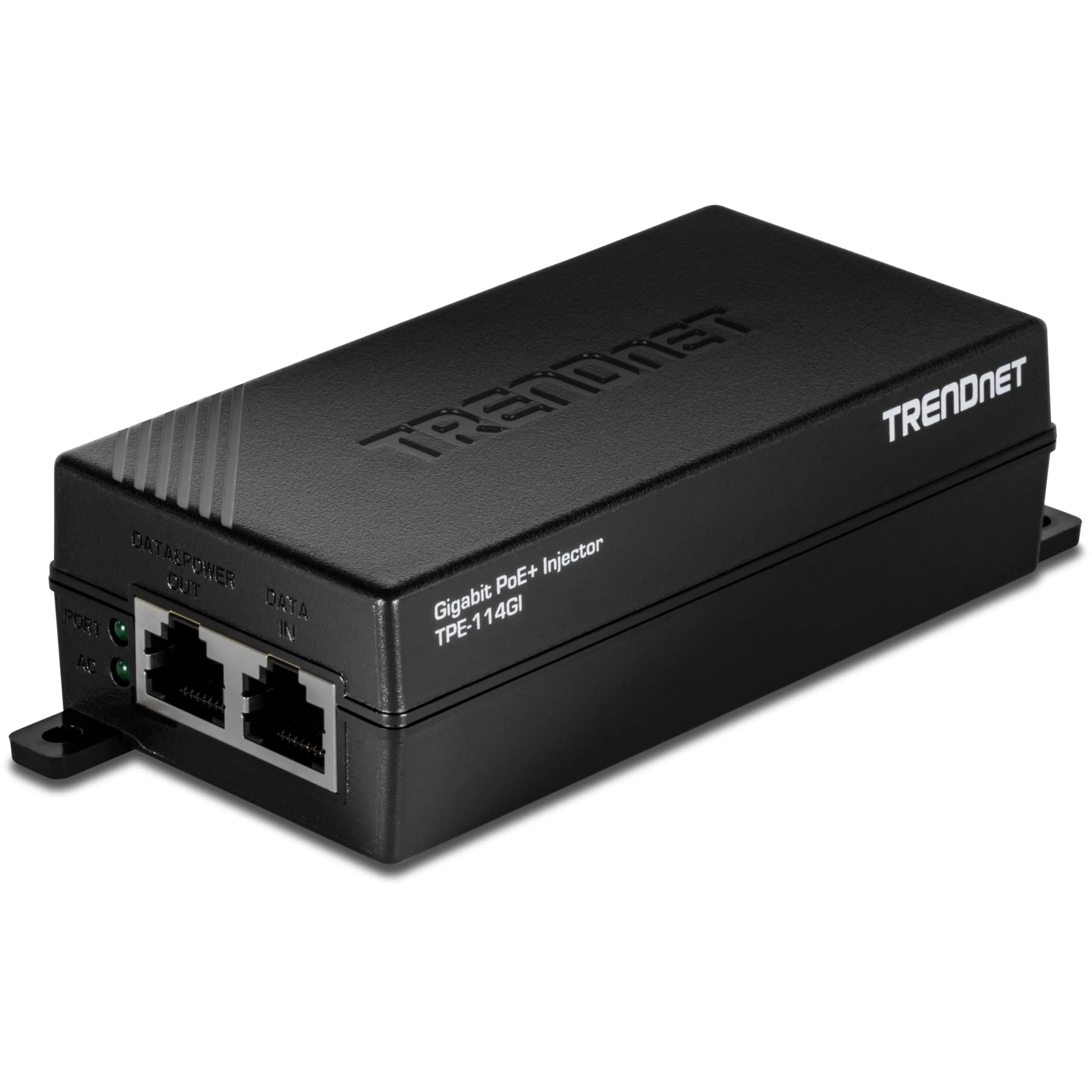 TRENDnet Gigabit PoE+ Injector TPE-114GI | NDAA & TAA Compliant for Network Devices