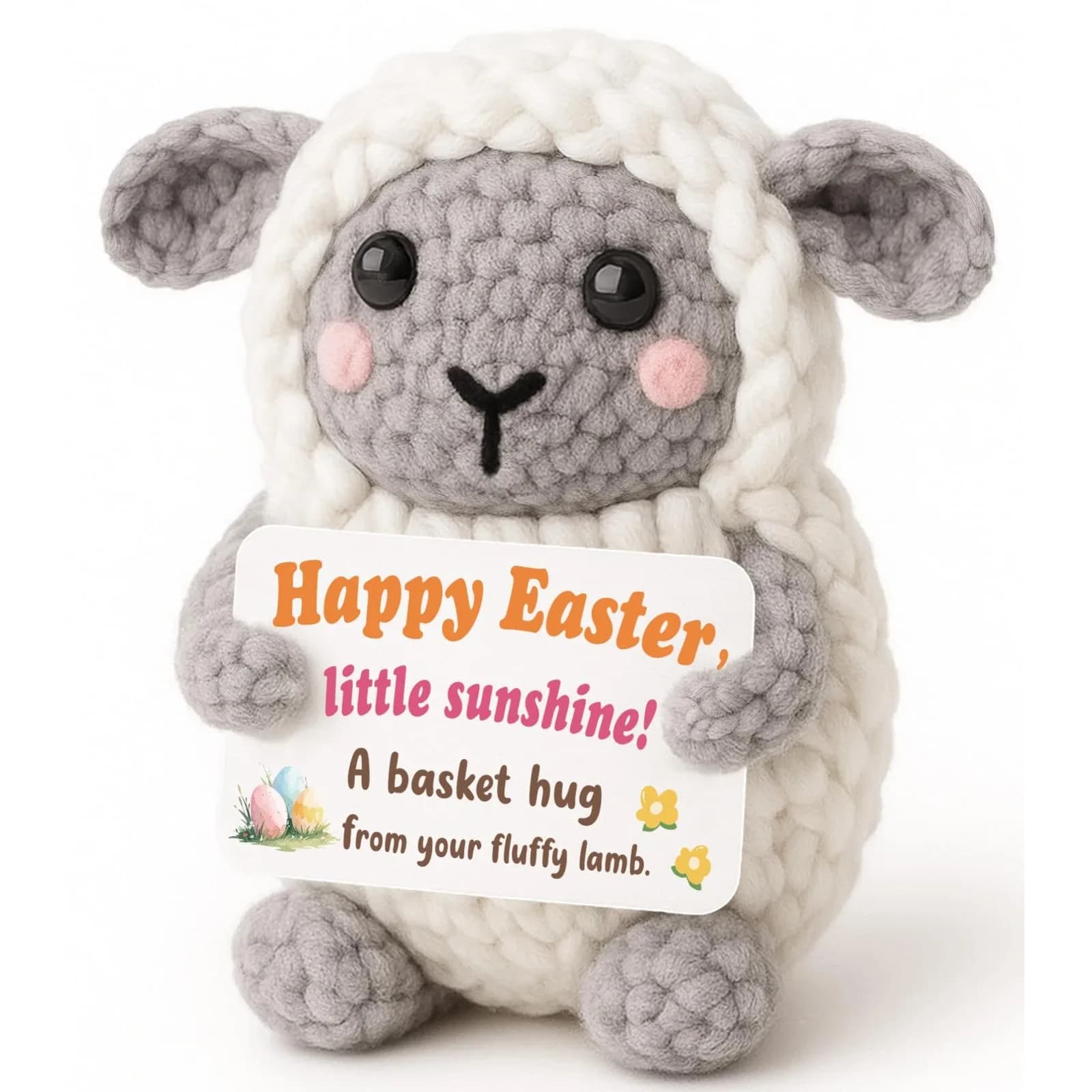 WEYON Crochet Lamb Stuffed Animal 7.62cm (3 inches) | Handmade Easter Gift for Kids & Teens - main product image