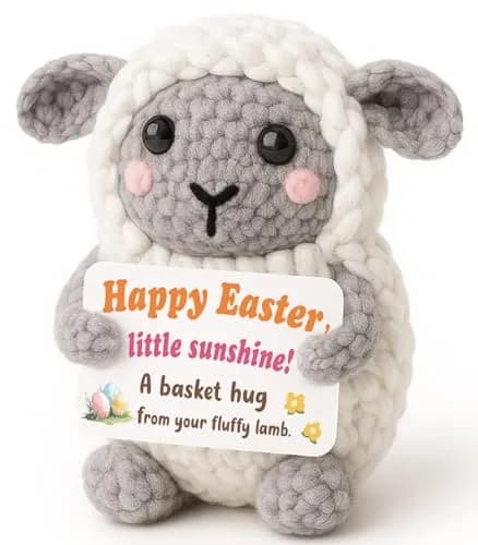 WEYON Crochet Lamb Stuffed Animal 7.62cm (3 inches) | Handmade Easter Gift for Kids & Teens thumbnail 1