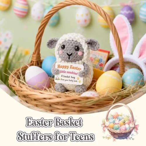 WEYON Crochet Lamb Stuffed Animal 7.62cm (3 inches) | Handmade Easter Gift for Kids & Teens thumbnail 4