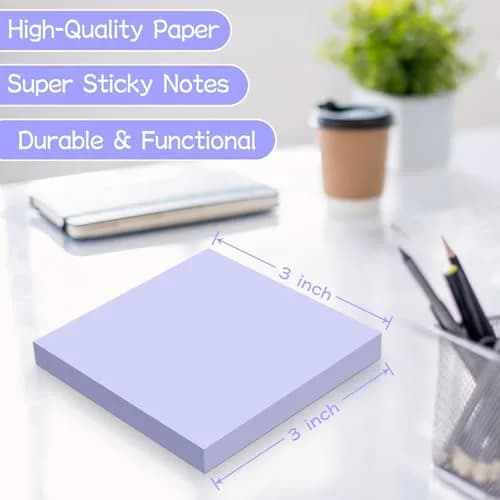 YEECOK 18-Pack Sticky Notes 3x3 inch, 9 Pastel Colors | Bulk Pack Self-Stick Note thumbnail 3