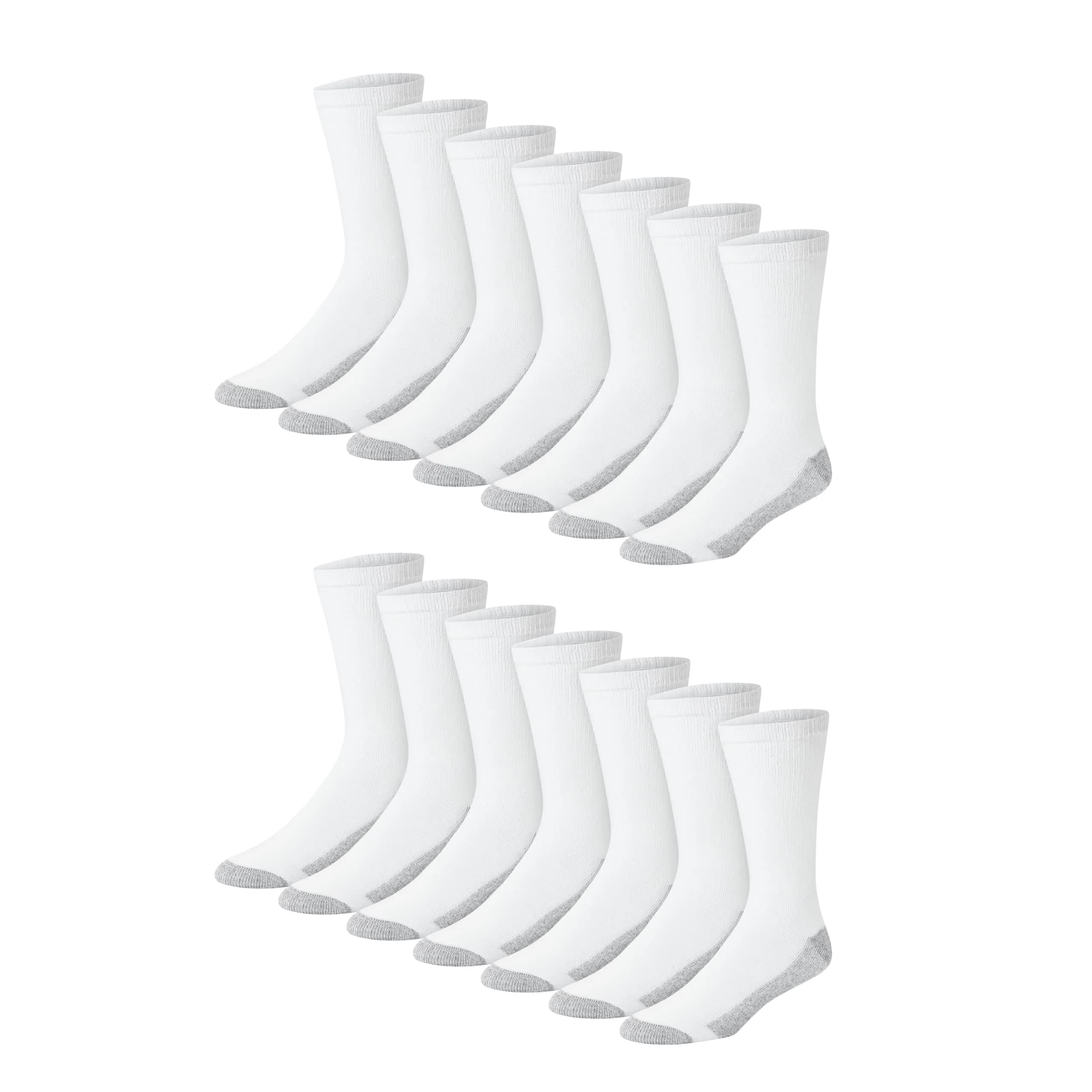 Hanes Double Tough Crew Socks 14-Pack | Moisture Wicking, Cushioned, Odor-Fighting - main product image