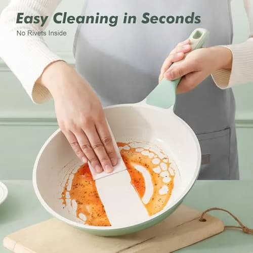 SENSARTE 13-Piece Ceramic Cookware Set with Lids & Utensils | Induction Compatible, Non-Toxic, Dishwasher Safe thumbnail 8