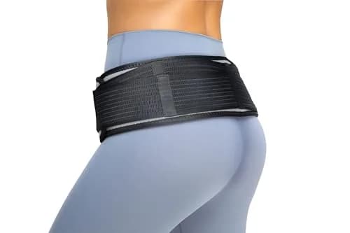 Pro Enrichment SI Joint Hip Belt for Women & Men - Gray, Regular (44 inch / 111.76 cm Belt Length, 4 inch / 10.16 cm Belt Width) | USA Patented Support for Hip & Lower Back Pain thumbnail 8