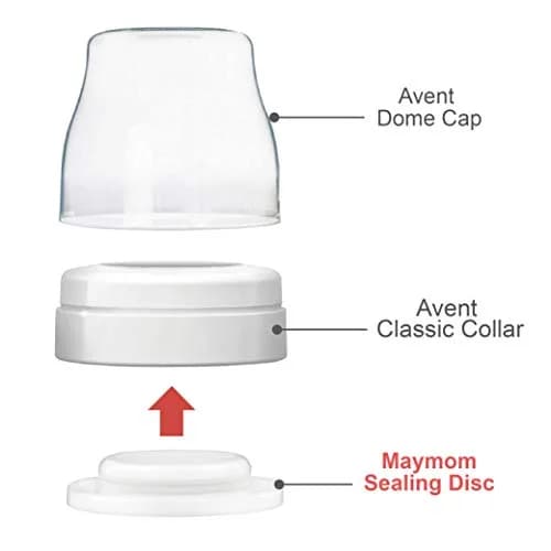 Maymom Write & Reuse Baby Bottle Labels 6 Count (Pack of 6) | Leak-Proof Sealing Disc for Philips Classic Bottles thumbnail 4