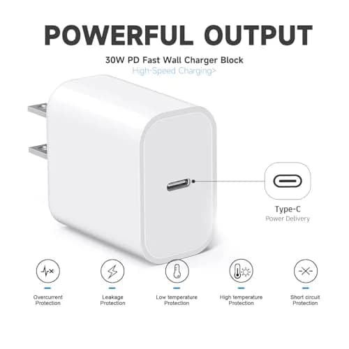 CYQAPC 5V 30W USB Type C Wall Charger Adapter | Fast Charging for iPhone, Android, iPad, Watch & More thumbnail 2