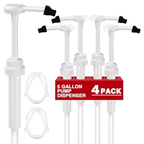 DupakSYS 4 Pack 1 oz Pump Dispenser with 50cm Extended Tube | Fits 5 Gallon Jugs thumbnail 1