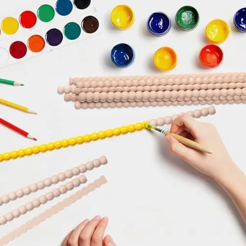 Coowayze Beaded Wood Trim Molding Decorative Strips, 12 PCS 40cm (15.8 inch) | Unfinished Beech Wood for Walls, Cabinets, Furniture thumbnail 5