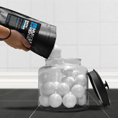 Muscle Rehab Magnesium Bath Bombs 12 Pack | Natural Recovery Soak for Sore Muscles thumbnail 2