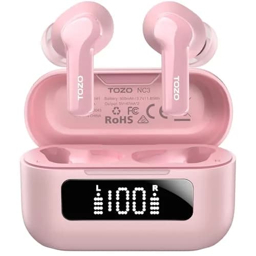 TOZO NC3 Hybrid Active Noise Cancelling Wireless Earbuds | 68H Playtime, IPX8 Waterproof, Bluetooth 5.3, Custom EQ, Clear Calls thumbnail 1