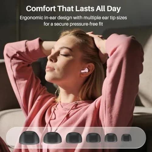 TOZO NC3 Hybrid Active Noise Cancelling Wireless Earbuds | 68H Playtime, IPX8 Waterproof, Bluetooth 5.3, Custom EQ, Clear Calls thumbnail 7